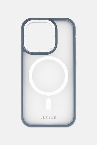 Levelo Iphone 15 Pro Rouge Magsafe Matte Phone Case, Grey