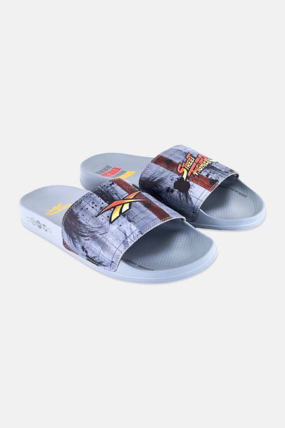Reebok Men Classic Slip On Slides, Grey