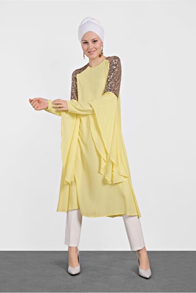 Alvina Pul Payet Asymetric Cut Chiffon Tunic 4254