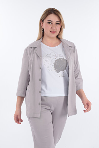 EXİTLİNE Women's Triple Suit Jacket Pants Tshirt