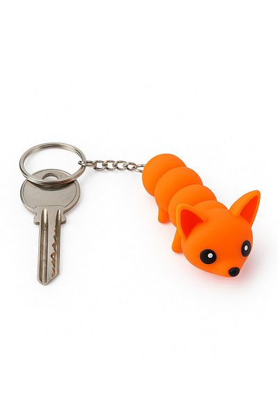 edoy Cute Orange Fox Keychain – Bag & Wallet Accessory, Gift Cute Accessory