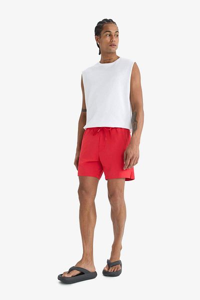 DeFacto Defactofit Sportsman Printed Flexible Textured Short Length Swim Shorts B5952Ax25Hs