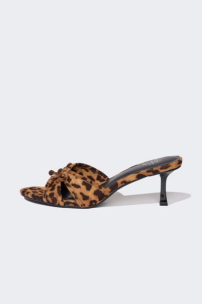 DeFacto Papuci cu toc cu talpă înaltă cu model leopard pentru femei E2507AX25SM