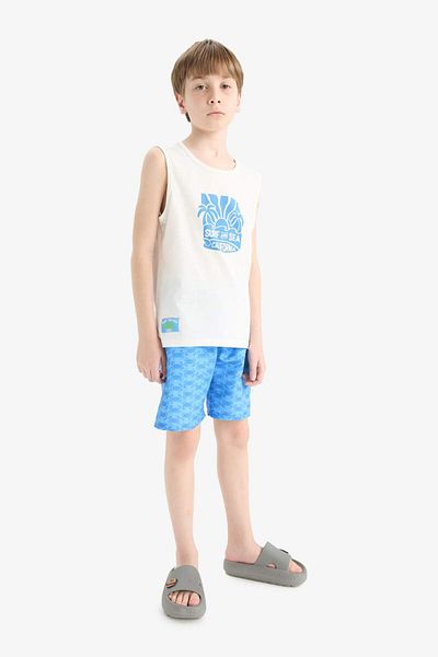 DeFacto Boy's 2 Piece Set Printed Tank Top Swim Shorts E7587A825Hs