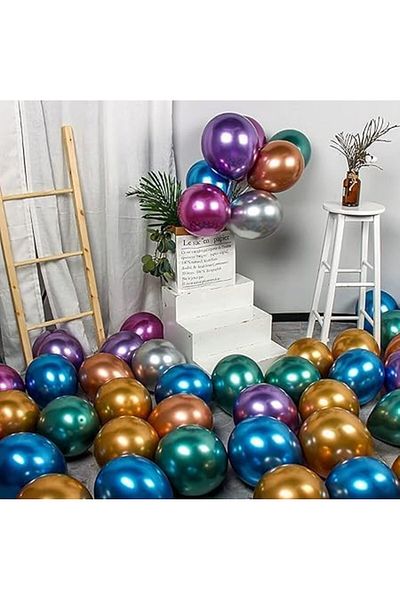 Other Jinny Chrome Metallic Party Balloons (PACK OF 50) For Birthdays, Anniversaries, Baby Showers
