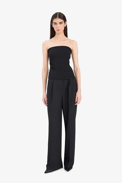 DeFacto Slim Fit Slim Fit Strapless Black Blouse F4425Ax25Sm