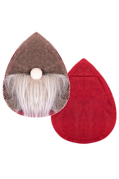 Springos Christmas Decoration Set for Cutlery, 2 Pieces, Elf Pattern, 14 X 10.5 Cm, ​​Brown