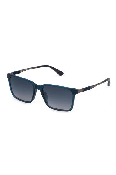 Police Ranger 2 Man Square Sunglass Transparent Blue_Gray Gradiant 56-17-145