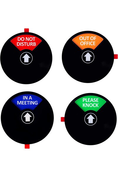 Kichwit لافتة خصوصية، ممنوع الإزعاج، خارج المكتب، يرجى الطرق، في اجتماع، 5 بو...