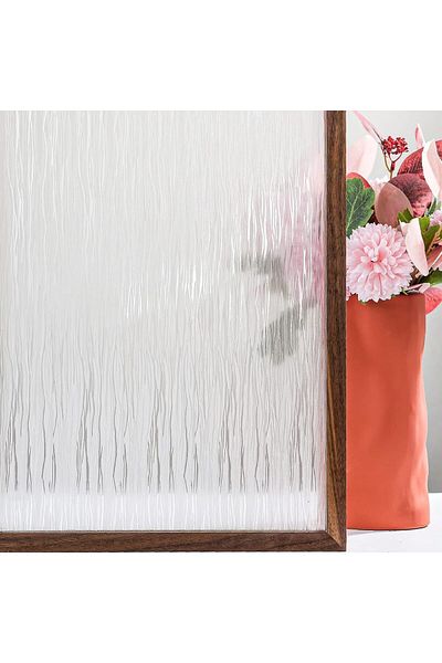 Generic ALMEKAQUZ Window Film,Transparent Water Window Privacy Film,Non-adhesive Window Stickers,Decorative
