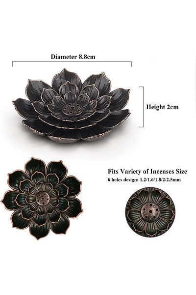 Generic Bukela 22.8cm Length Incense Stick Holder with 3 Holes, Incense Stick Holder Burner Cone Ash Catche