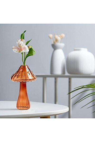 ChicAbode 4 PCS Mushroom Shaped Hydroponic Glass Vases