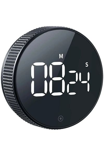 Choice Black Kitchen Timer Digital Countdown Magnetic Egg Timer For Cooking With Constant Light Function Fo