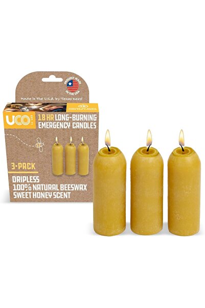 Uco Original Bees Wax Candle (Pack of 3) - Yellow