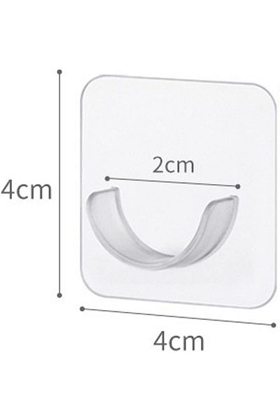 Generic JZS Adhesive Curtain Rod Holder Transparent Shower Curtain Rod Holder for Wall Adhesive Shower Rod