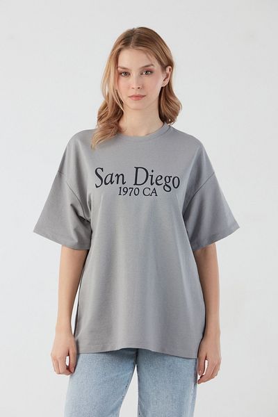Fulla Moda San Diego Printed Oversize T-Shirt