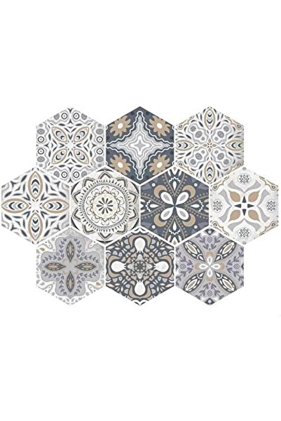 AZONEE Hexagon Non-Slip Floor & Wall Tile Stickers, 10 pcs, Waterproof, Self-...