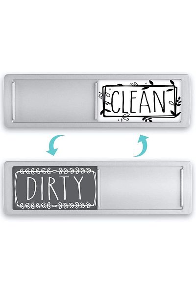 Generic TERRIFI Kitchen Dishwasher Magnet Cleaning Dirty Sign, Stylish Universal Refrigerator Magnet with S
