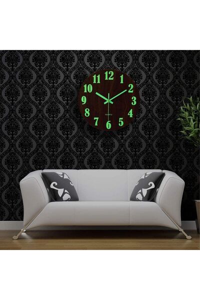 X SPRING Luminous Wooden Wall Clock (30 cm)