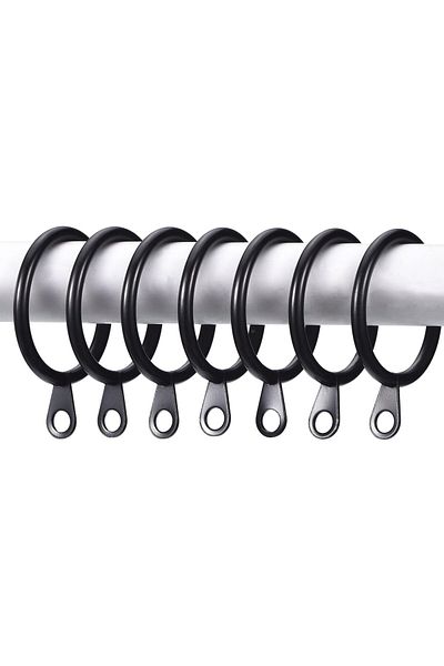 Generic Oasisgalore 20 Pack Metal Black Curtain Rings 1.2 inch Metal Hanging Rings for Curtains and Rods Dr