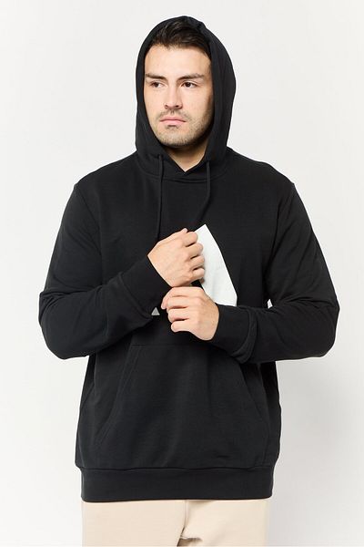 adidas Men Sportswear Fit Long Sleeve Outdoor Hoodie, Black