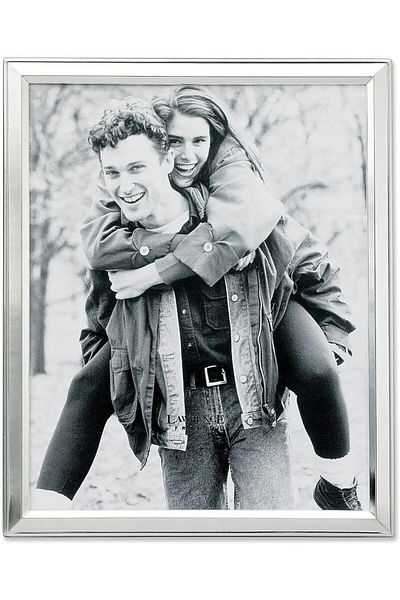 Generic Lawrence Frames Brushed Silver Plated 4x6 Metal Picture Frame Shiny Inner Edge (750146)