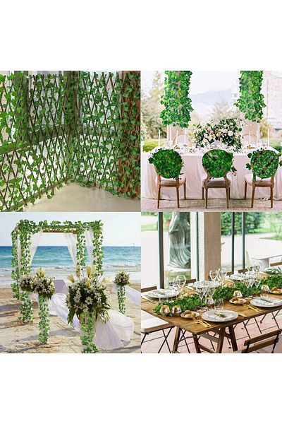 Generic Duomama Enhance Your Space with 12 Pack 78 IN Artificial Ivy Garland - UV Resistant Fake Vines for