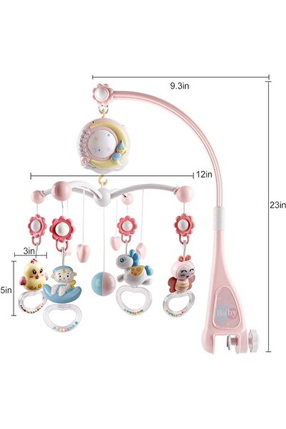 Generic KATGROCHIR Baby Musical Crib Mobile for Newborn, Baby Toy Gift with Timing Function Projector and N