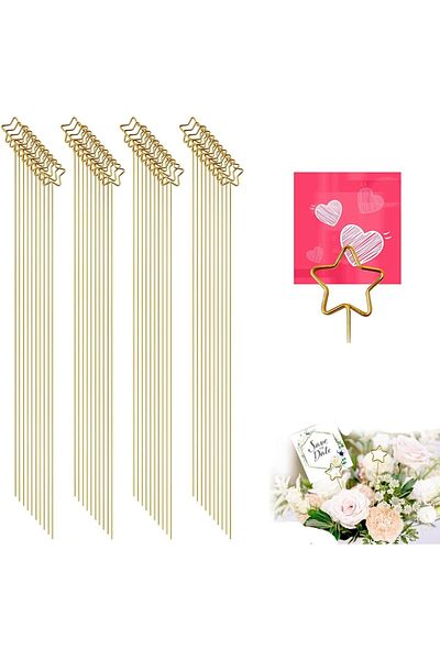 Generic Metal Floral Place Card Holder, 12inch Inch Table Number Holders Flower Pick Clips for Floral Arran
