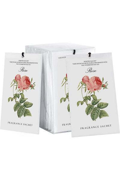 Generic Rose Sachet, 1Box/12Pcs, Scented Sachets Air Freshener for Drawer and Closet, Long-Lasting Sachets