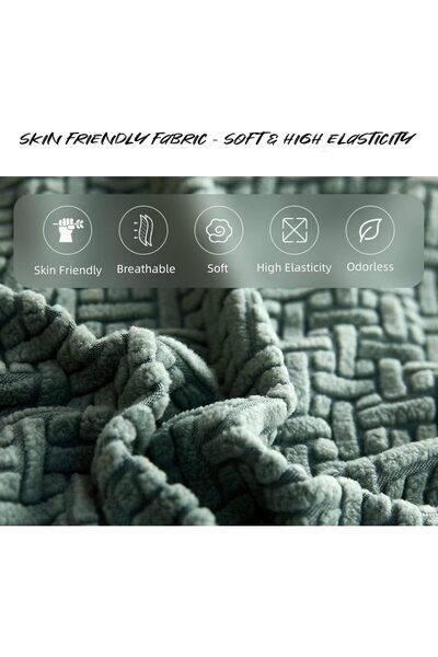 Generic Jonuiony 2024 Universal Wear-Resistant L-Shaped Split Sofa Cover — Camel-A (Backcover)