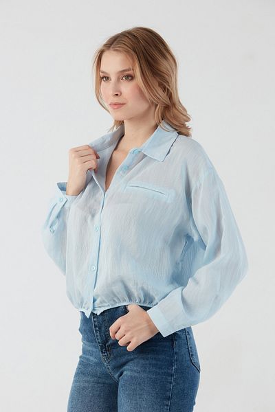 Fulla Moda Basic Elastic Waist Pocket Detailed Shirt