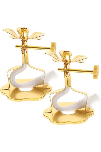 MAKINGTEC 2 Pack Oil Lamp Floating Wick Ghee Lamp Holder, 5.5x4cm