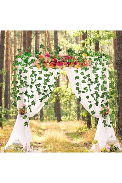 Generic 12pcs 85ft Fake Ivy Vines Artificial Ivy Leaves Fake Ivy Garland Greenery Hanging Vines for Wedding