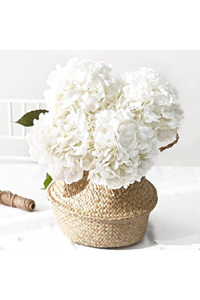 TERRIFI 6 قطع من زهور الكوبية الاصطناعية ذات اللمسة الحقيقية، 47 سم، لون أبيض