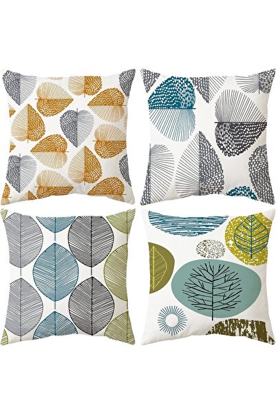 SYOSI 4 Pcs Cushion Covers 45 x 45 cm (Pack of 4)