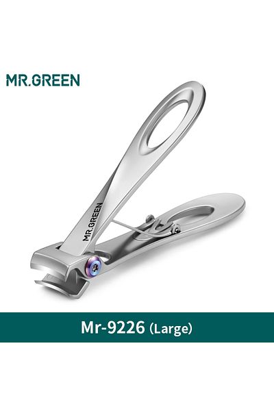 Mr Green مقص أظافر Mr-9226 Mr.green بفتحة فك واسعة من الفولاذ المقاوم للصدأ مقص أظافر سميك وصلب