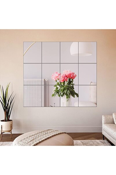 Generic SKY-TOUCH 4PCS 30x30cm Frameless Glass Wall Mirror Tiles
