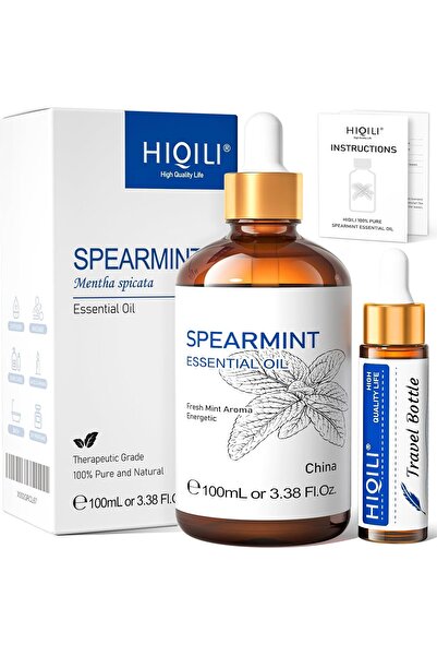 HIQILI زيت النعناع العطري 100 مل (3.38 أونصة سائلة) - نقي 100%