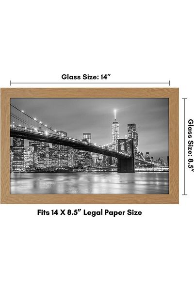 Generic Americanflat 8.5x14 Picture Frame with Shatter-Resistant Glass - Gallery Style Frame with Engineere