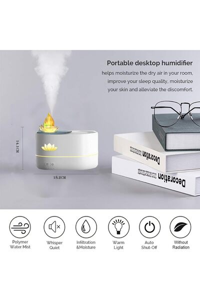 Generic 350mL Cool Mist Smart Air Humidifier with Nightlight