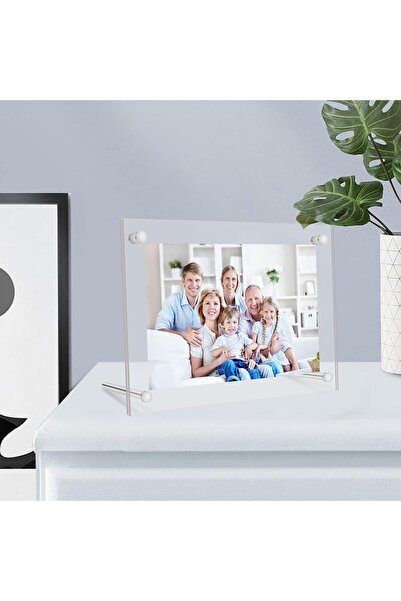 TERRIFI Acrylic Photo Frame with Stand (Art Deco, Clear, 8x10)