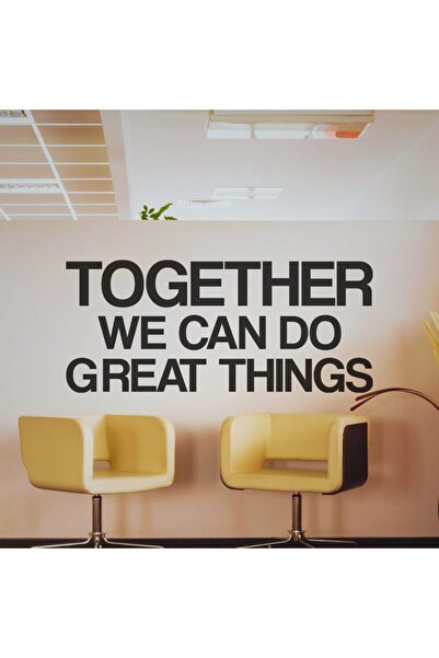 Emoda home Trove معًا نستطيع أن نفعل أشياء عظيمة - ملصق مكتب تحفيزي (طول ١٣٠×٥٦ سم)