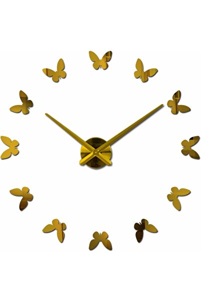 Yelajoy ساعة حائط ثلاثية الأبعاد بتصميم مرآة، ساعة ملصقة كبيرة للديكور، تصميم...