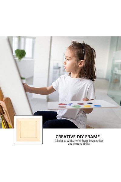 Generic SWIUKPHE Wooden Picture Frames, Unleash Creativity with 6 DIY-Perfect 4.7x4.7 inch Unfinished Wood