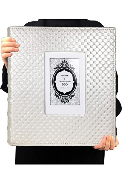 AOMIGE Photo Album 4x6 600 Photos, Black Inner Page, Button Grain PU Leather ...