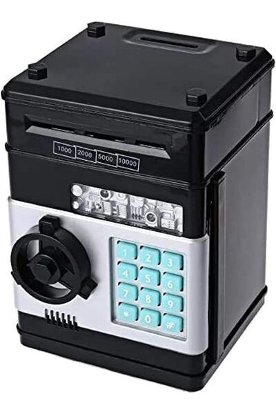 Generic Bank Safe Smart Pot for Money - Black