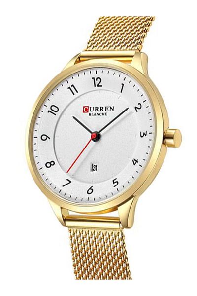 Curren Quartz Analogue Calendar, Stainless Steel Band Fashion Waterproof Women's Wrist Watch