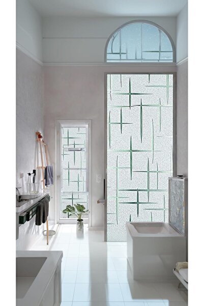 Sweet seven Frosted Window Privacy Film, Decorative Static Cling Vinyl (17.5 x 78.7 in)