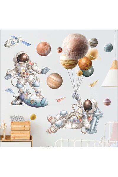Today Idea Astronaut Wall Decals - Satellite Planets & Stars Outer Space Wall...